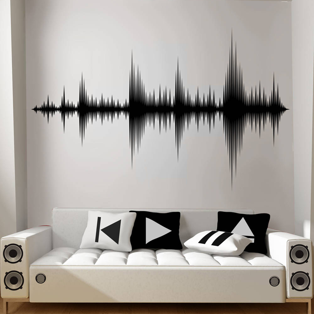 Audio Music Wave - Audio Wave Decalcomania Della Parete Onda