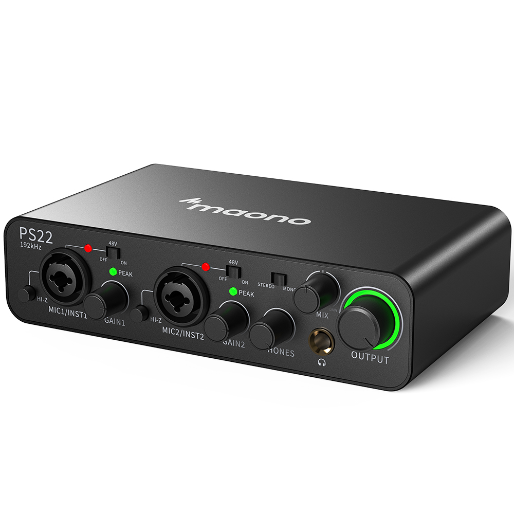 Audio Music Software - MAONO PS22 Interfaccia Audio Professionale, Mixer,