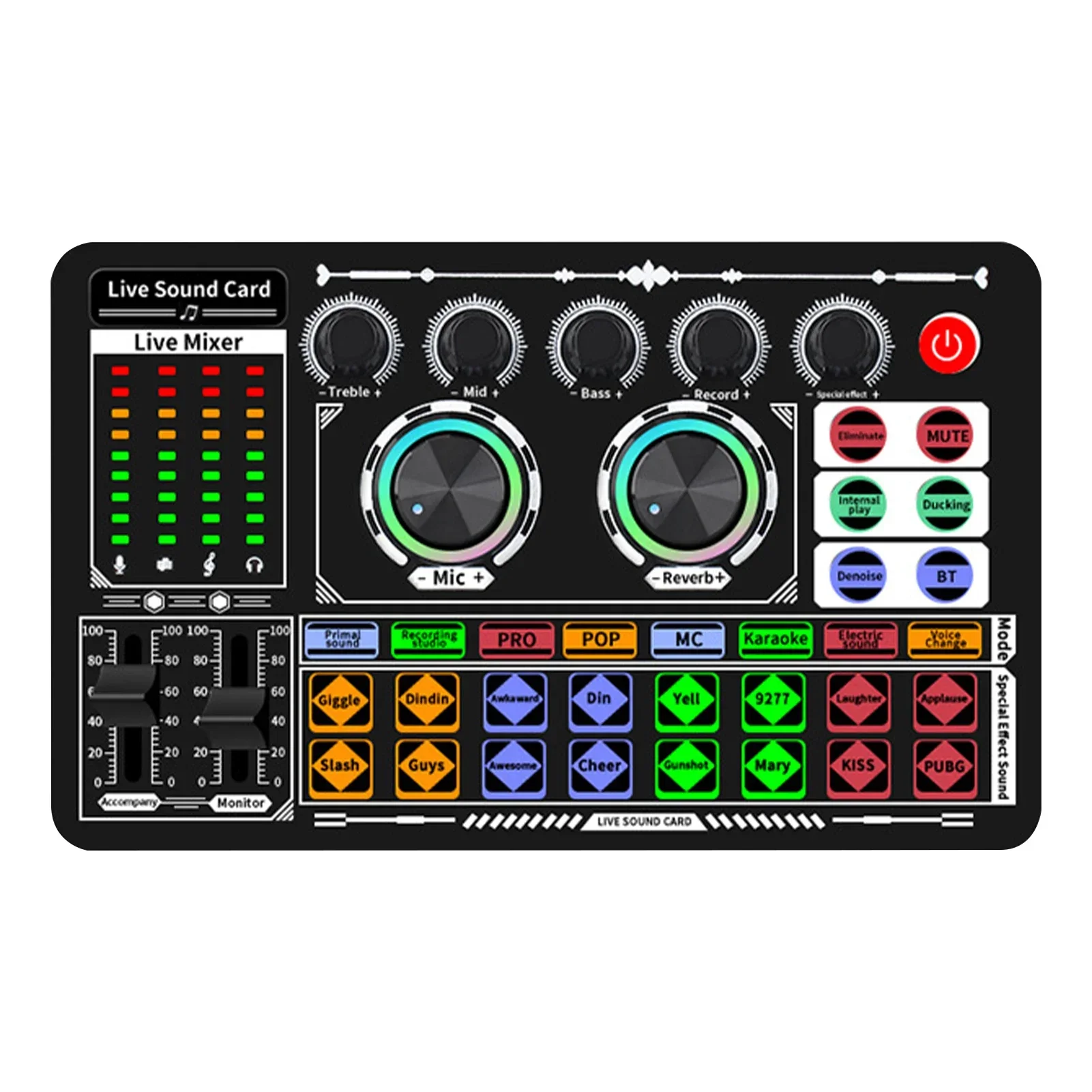 Audio Music Voice Changer - Mixer audio USB Scheda audio dal