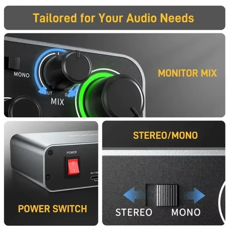 Audio Music Software - Interfaccia audio professionale MAONO PS22, mixer,