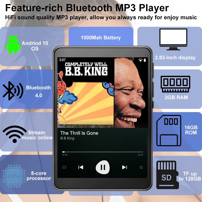 Audio Music Mp3 Download - Lettore MP3 WiFi Android 10 Spotify