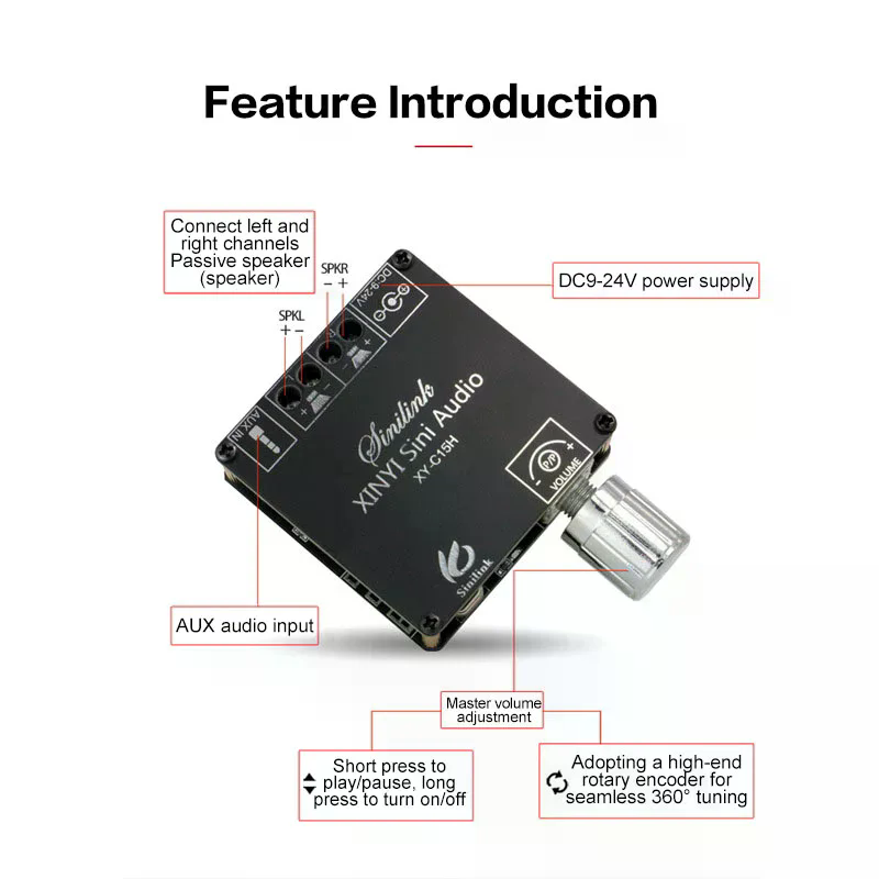 2*20W Bluetooth 5.0 Amplificat - Audio Music Player App recensione e prezzo