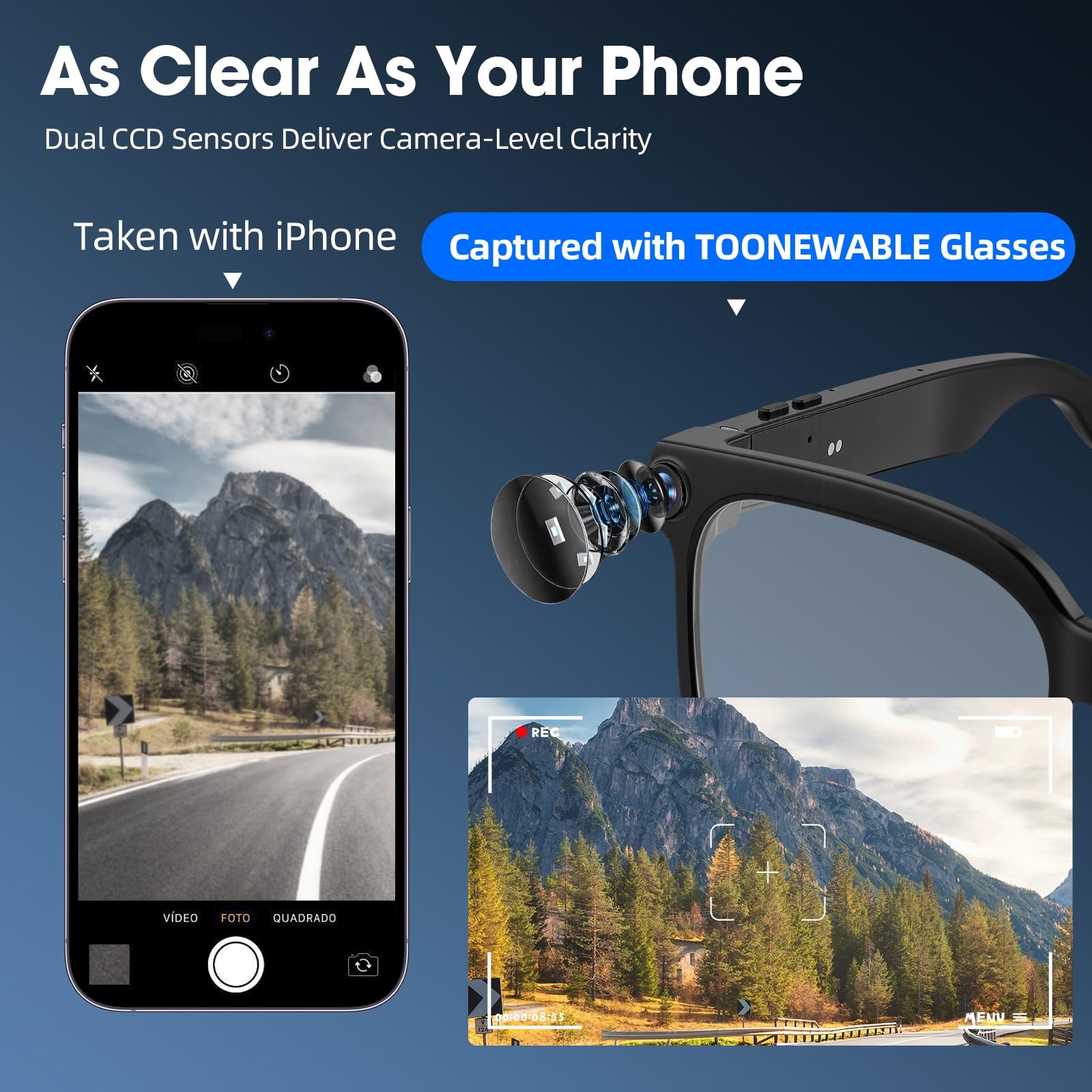 Occhiali con fotocamera intell - Audio Music Recognition recensione e prezzo