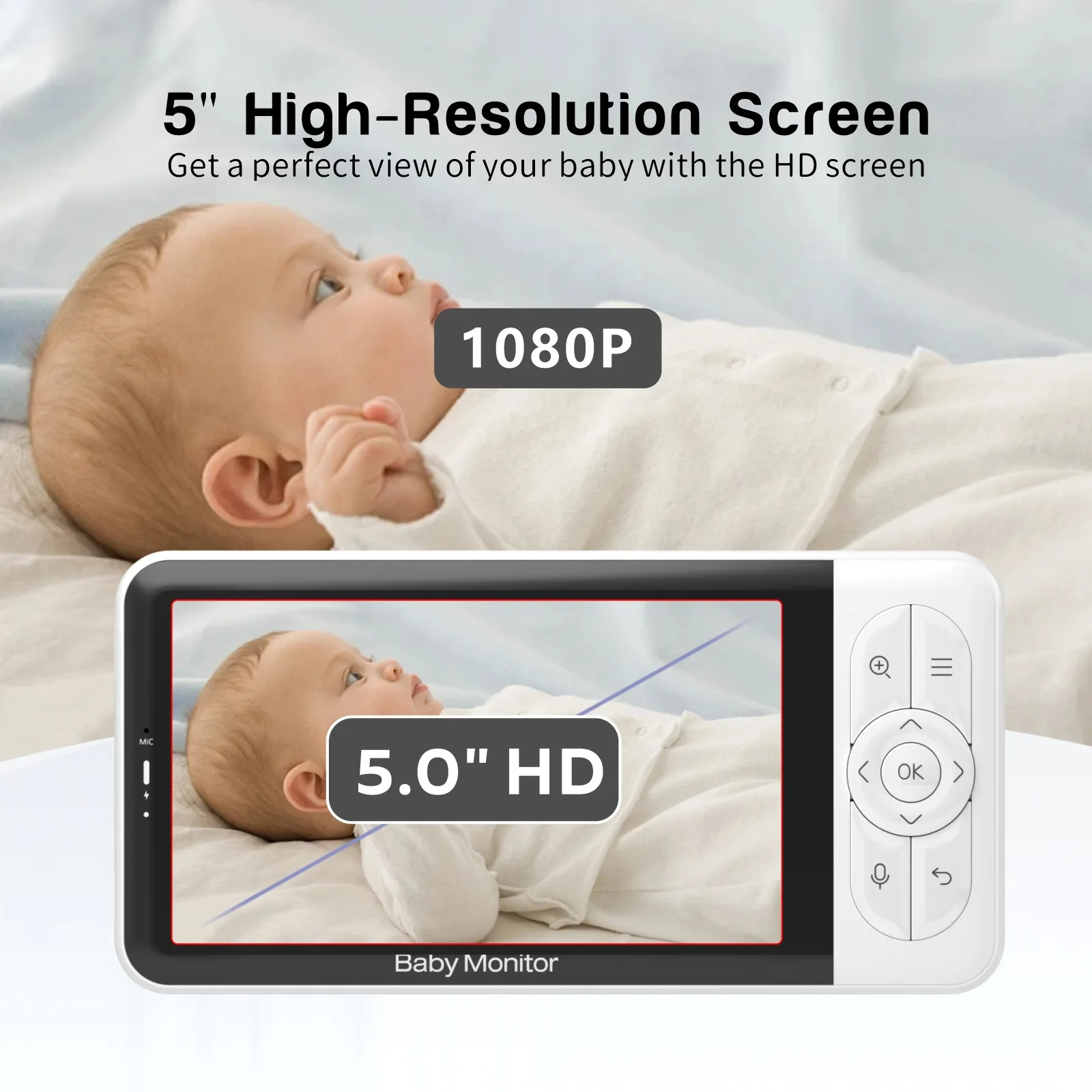 NUOVO baby monitor LCD da 5 po - Audio Music Track recensione e prezzo
